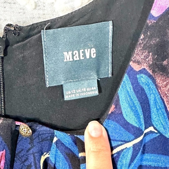 Maeve by Anthropologie Elia cold shoulder floral dress size 12 - Picture 3 of 9